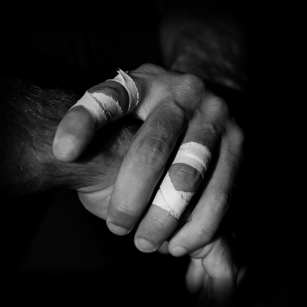 Picture of a grappler's hands